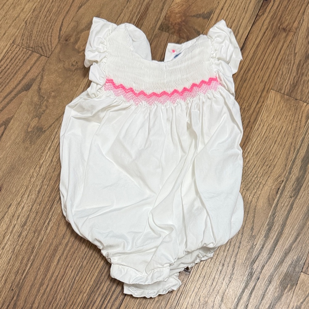 Jacadi White and Pink Formal Kids Dress